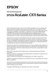 Epson AcuLaser CX11 Series Gebruiksaanwijzing