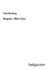 BELGACOM Belgafax 180ts Dect Handleiding