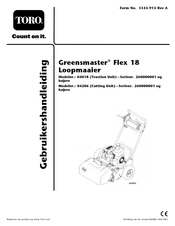 Toro Greensmaster Flex 18 Gebruikershandleiding