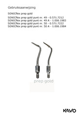 KaVo SONICflex prep gold 49 Gebruiksaanwijzing