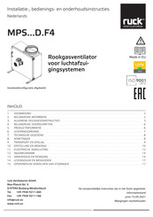 Ruck Ventilatoren MPS 280 D2 F4 30 Installatie-, Bedienings- En Onderhoudsinstructies