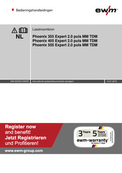 EWM Phoenix 355 Expert 2.0 puls MM TDM Bedieningshandleidingen