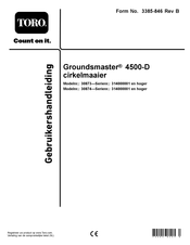 Toro Groundsmaster 4500-D Gebruikershandleiding