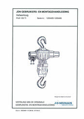 J.D.Neuhaus Profi 100 TI Gebruikers- En Montagehandleiding