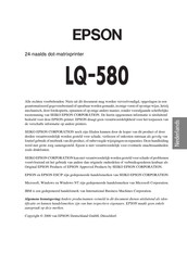 Epson LQ-580 Gebruiksaanwijzing