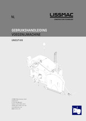 Lissmac UNICUT 610 Gebruikershandleiding