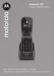 Motorola TD1001 Handleiding