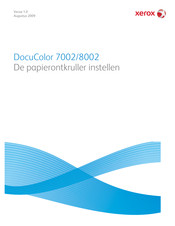 Xerox DocuColor 8002 Gebruikershandleiding