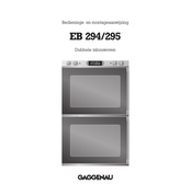 Gaggenau EB 295 Bedienings- En Montagehandleiding