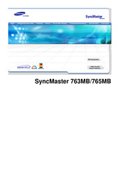 Samsung SyncMaster 763MB Gebruikershandleiding