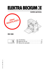 Metabo Elektra Beckum DH 330 Handleiding