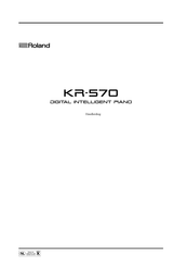 Roland KR-570 Handleiding