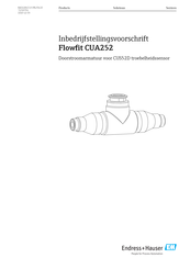 Endress+Hauser Flowfit CUA252 Handleiding Voor Inbedrijfstelling