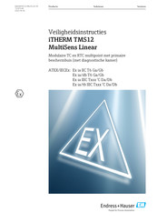 Endress+Hauser iTHERM TMS12 MultiSens Linear Bedienings- En Veiligheidsinstructies