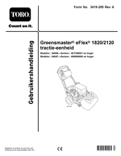 Toro Greensmaster eFlex 1820 Gebruikershandleiding