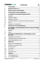 Powerplus POWPB40400 Gebruiksaanwijzing