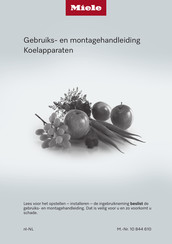 Miele K 31222 Ui Gebruiks- En Montagehandleiding