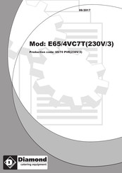Diamond 65/70 PVE 230V/3 Installatie, Gebruik En Onderhoud