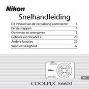 Nikon COOLPIX S6600 Snelhandleiding