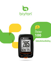 Bryton Rider 100 Gebruikershandleiding