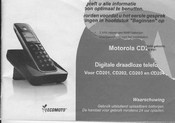 Motorola CD201 Gebruikershandleiding