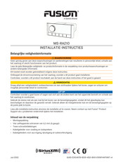 Fusion MS-RA210 Installatie-Instructies