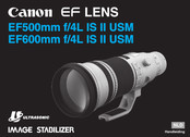 Canon EF500mm f/4L IS II USM Handleiding