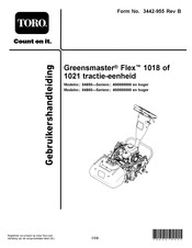 Toro Greensmaster Flex 1021 Gebruikershandleiding