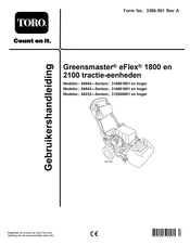 Toro Greensmaster eFlex 1800 Series Gebruikershandleiding