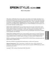 Epson Stylus Scan 2000 Handleiding