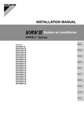 Daikin RQYQ30PY1B Installatiehandleiding