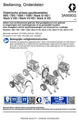 Graco 826230 Bediening, Onderdelen, Reparatie