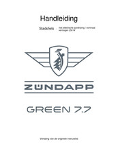 Zundapp GREEN 7.7 Handleiding