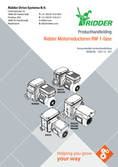 Ridder RW400 Producthandleiding