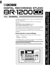 Boss BR-1200 CD Handleiding