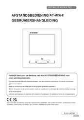 Mitsubishi Heavy Industries RC-MCU-E Gebruikershandleiding