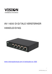 Vision AV-1600 Handleiding