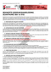 Scantronic 9851 Beknopte Gebruikshandleiding