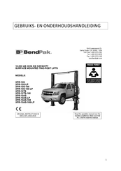 BendPak XPR-10S-168-LP Gebruiks- En Onderhoudshandleiding