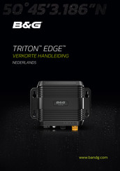 B&G TRITON EDGE Verkorte Handleiding