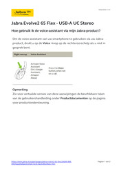 Jabra Evolve2 65 Korte Instructie