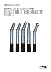 KaVo INTRAflex LUX 2 program 2313 LN Gebruiksaanwijzing