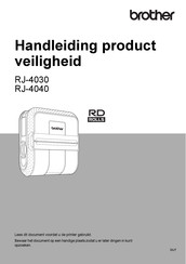 Brother RJ-4030 Handleiding