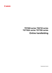 Canon TR7800 Series Handleiding