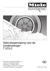 Miele Novotronic T 273 C Gebruiksaanwijzing