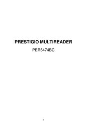 Prestigio MultiReader PER5474BC Handleiding