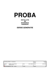 VDH Products PROBA 110 Handleiding