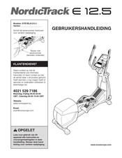 NordicTrack E 12.5 Gebruikershandleiding