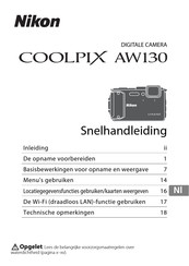 Nikon Coolpix AW130 Snelhandleiding