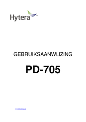 Hytera PD-705 Gebruiksaanwijzing